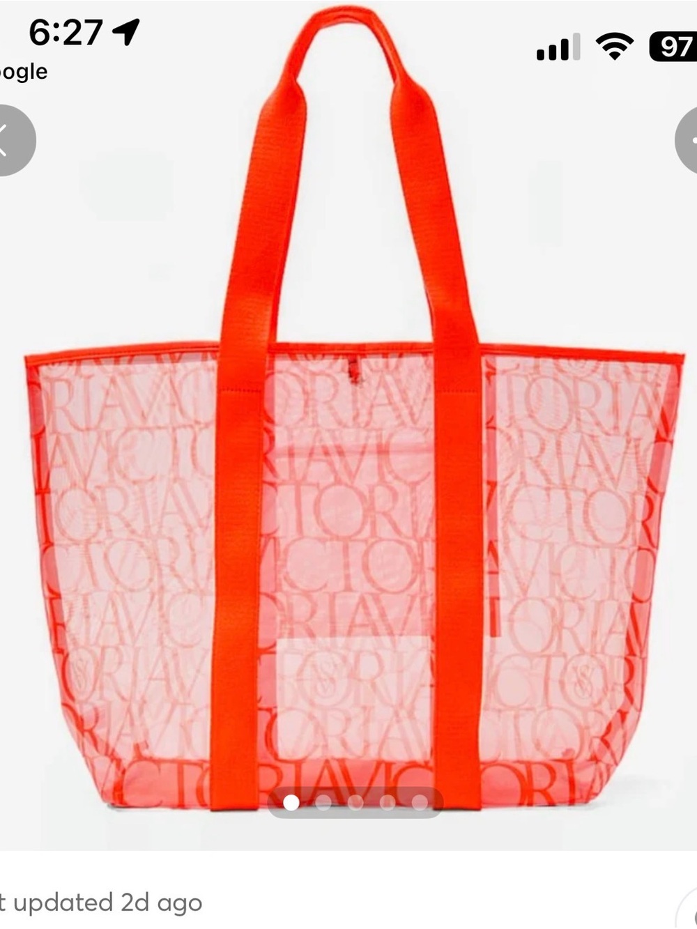 Victoria’s Secret beach tote bag